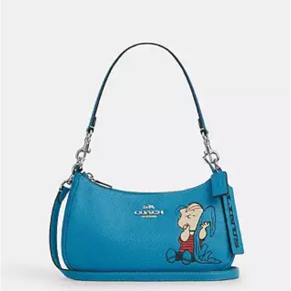 Coach X Peanuts Teri Shoulder Bag With Linus - Picture 1 of 7